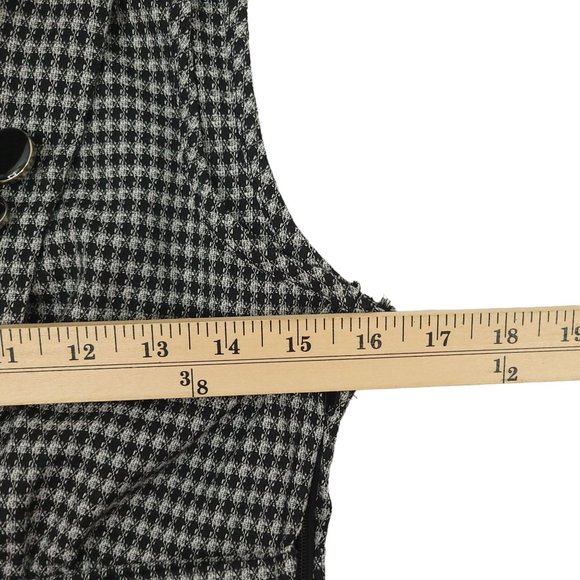 Maurices Black White Houndstooth Plaid Check Dress Size 3/4 Sleeveless NEW - Picture 3 of 12